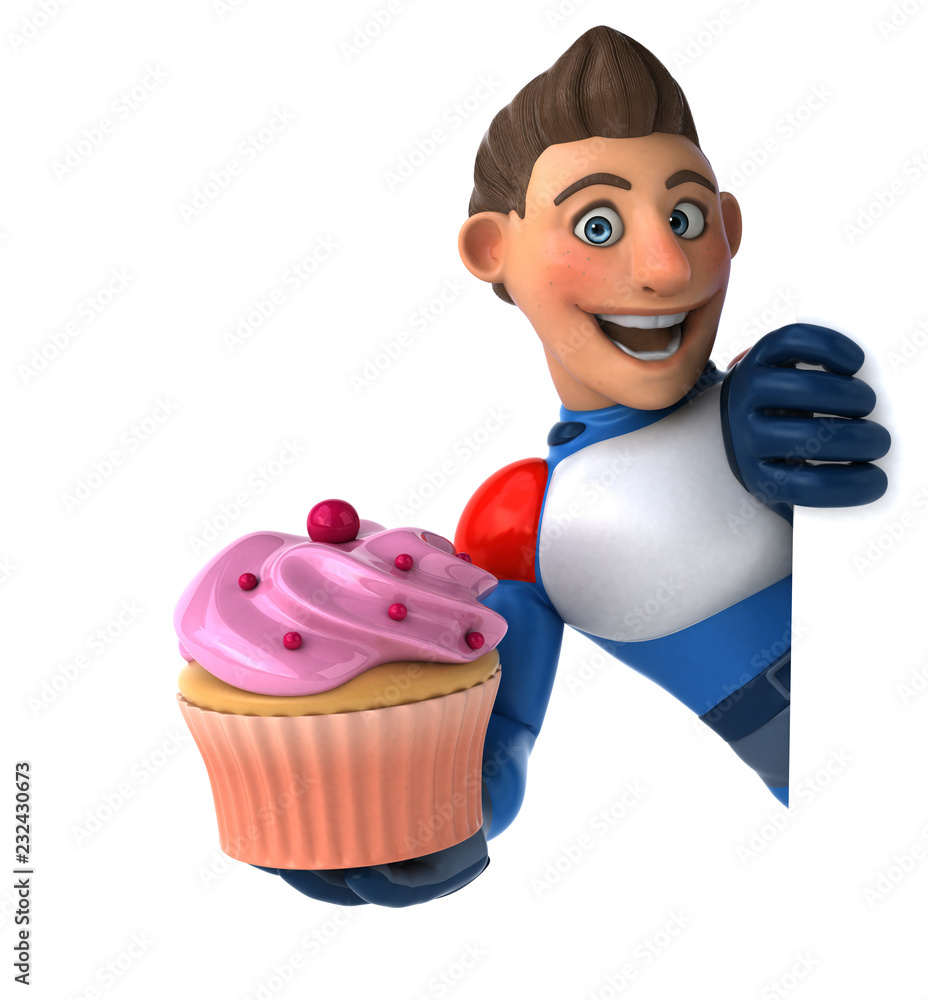 Super modern superhero - 3D Illustration Super modern superhero - 3D Illustration