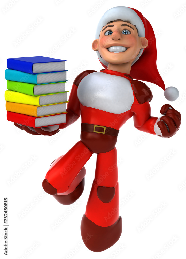 Fun Super Santa Claus - 3D Illustration Fun Super Santa Claus - 3D Illustration