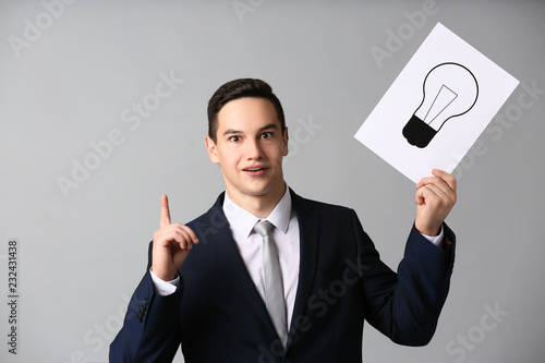 Emotional young businessman...