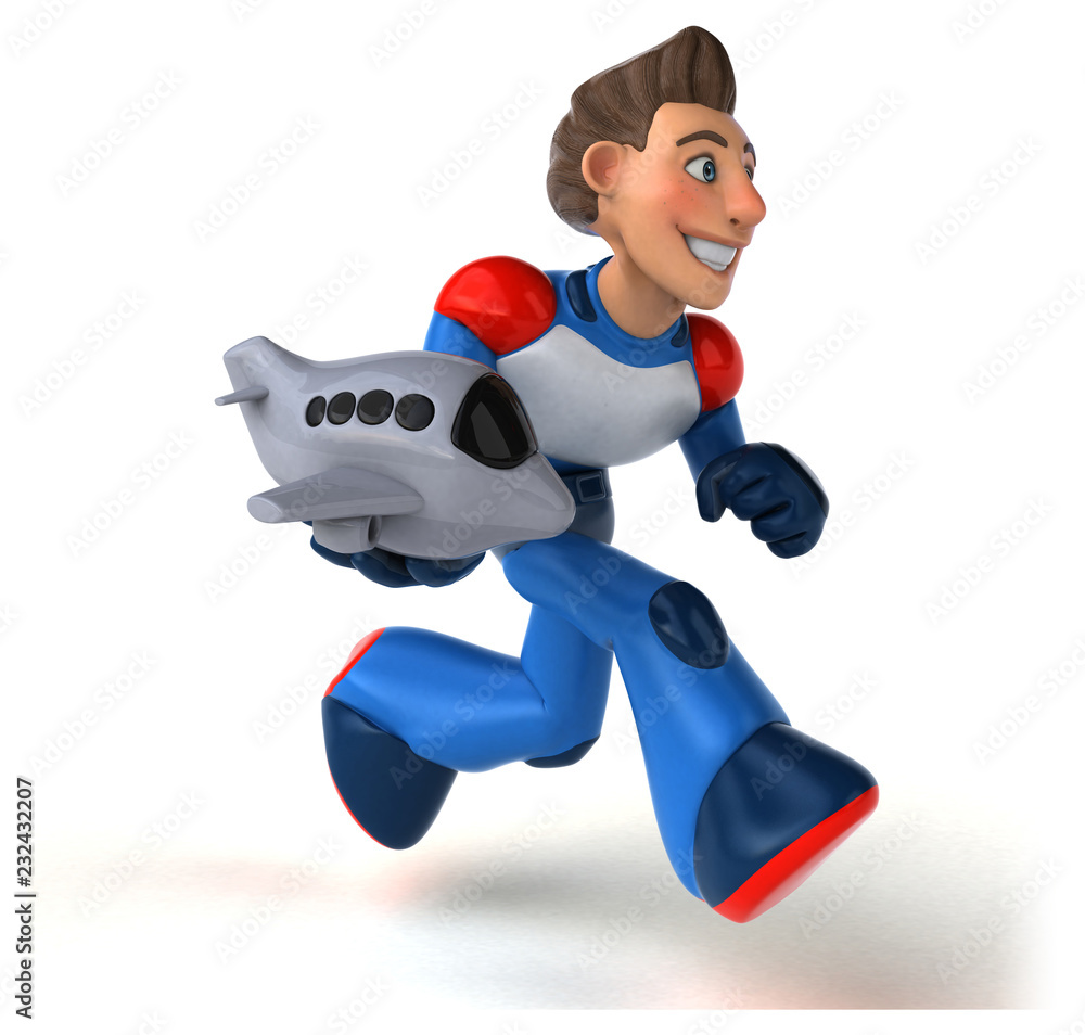 Super modern superhero - 3D Illustration Super modern superhero - 3D Illustration