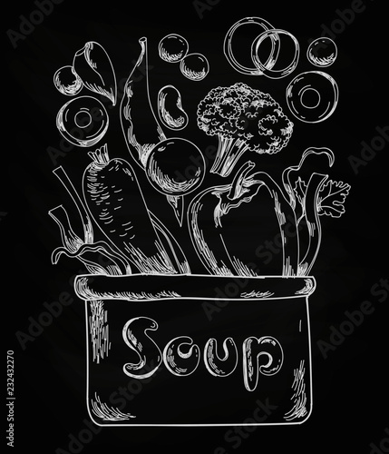 vegetable soup chalk