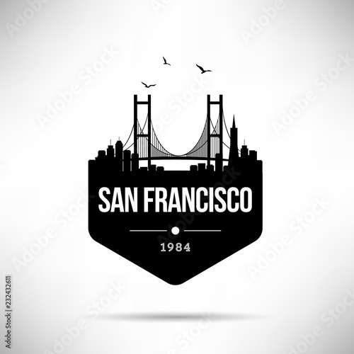 San Francisco City Modern Skyline Vector Template