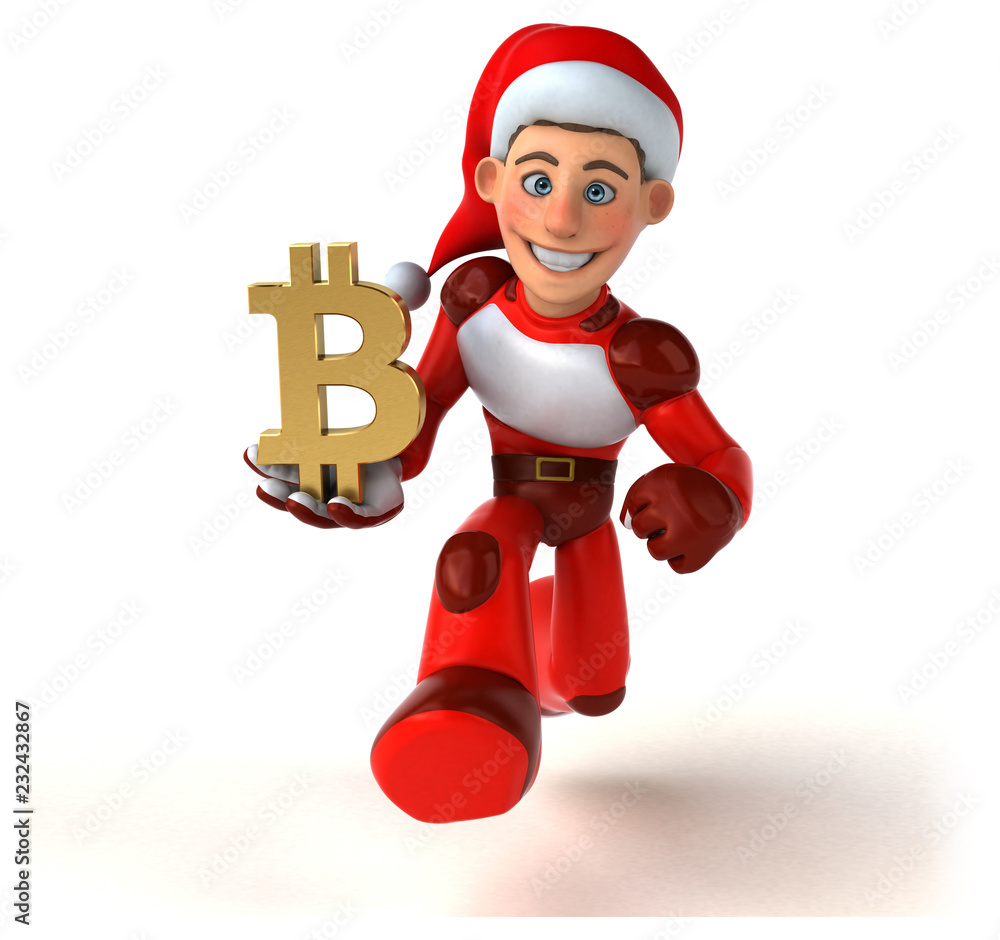Fun Super Santa Claus - 3D Illustration Fun Super Santa Claus - 3D Illustration
