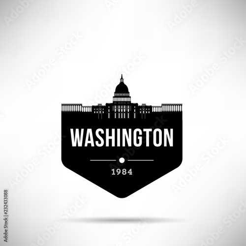 Washington City Modern Skyline Vector Template