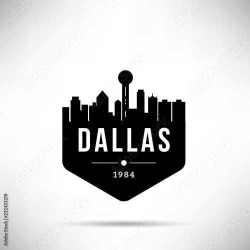 Dallas City Modern Skyline Vector Template photo