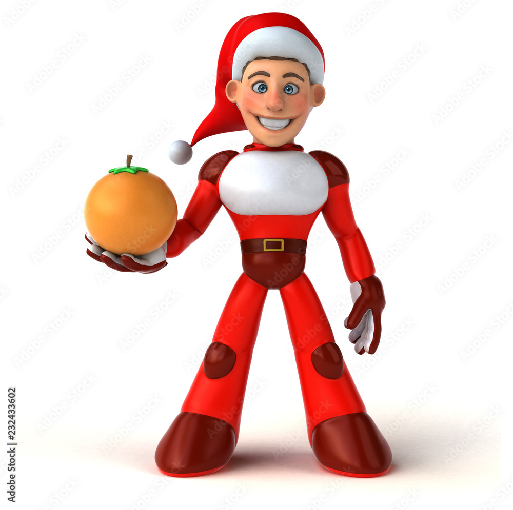 Fun Super Santa Claus - 3D Illustration Fun Super Santa Claus - 3D Illustration