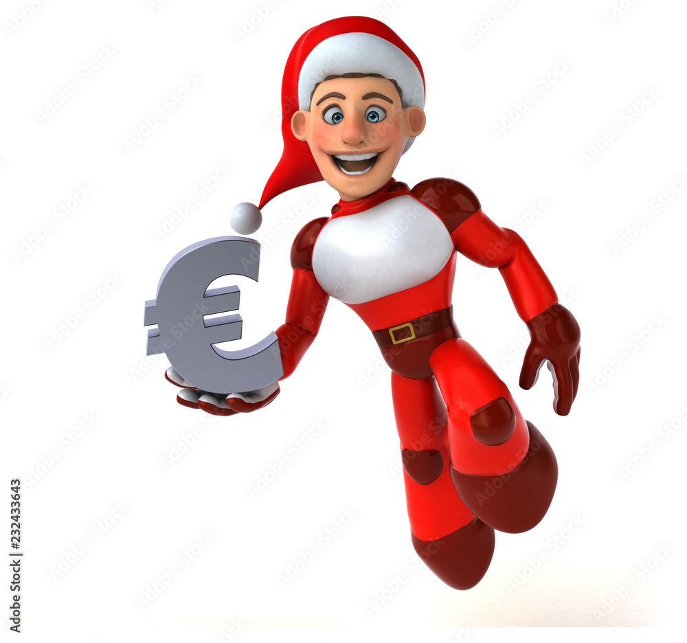 Fun Super Santa Claus - 3D Illustration Fun Super Santa Claus - 3D Illustration