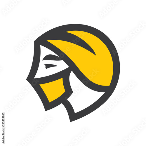 Arab woman sign. Vector abstract simple Illustration.