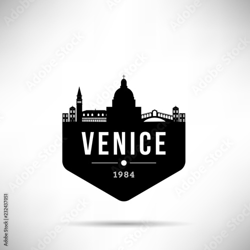 Venice City Modern Skyline Vector Template