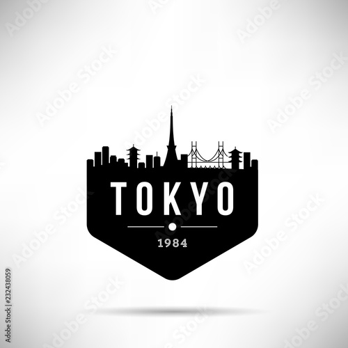 Tokyo City Modern Skyline Vector Template