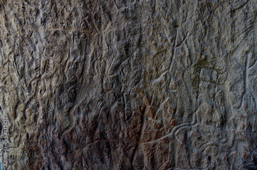 Ancient petroglyphs of Gobustan,rock paintings depicting shaman's ritual dancing of neolithic tribe before the hunting,Azerbaijan,unesco heritage Ancient petroglyphs of Gobustan,rock paintings depicting shaman's ritual dancing of neolithic tribe before the hunting,Azerbaijan,unesco heritage