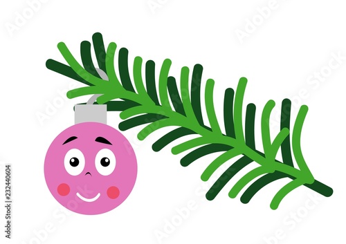 gałązka świąteczna z bombką