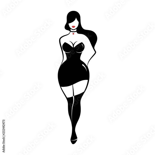 woman in the little black dress