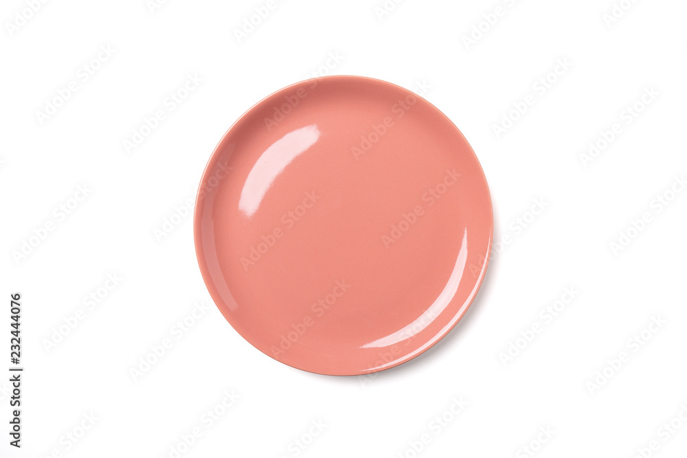 Old rose pastel plate isolated on white background Old rose pastel plate isolated on white background