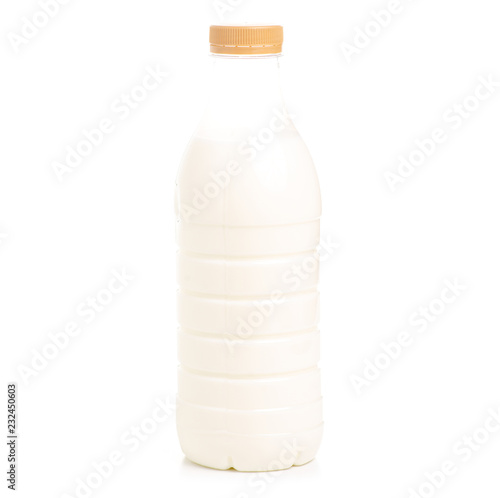 Bottle of milk on a white background. Isolation