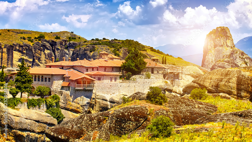 Meteora monasteries, Greece Kalambaka. UNESCO World Heritage sit
