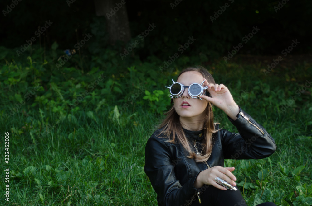 beautiful girl in leather jacket beautiful girl in leather jacket