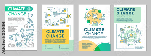 Climate change brochure template layout