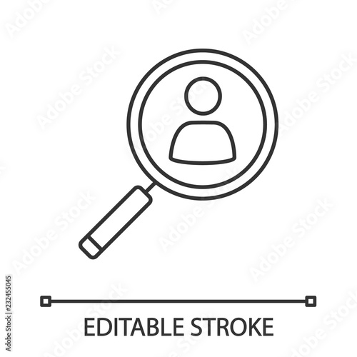 Staff searching linear icon