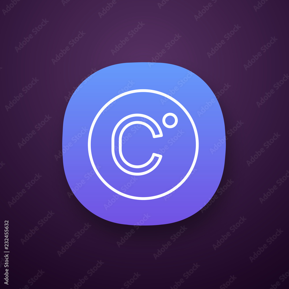 Celsius degrees temperature app icon Celsius degrees temperature app icon