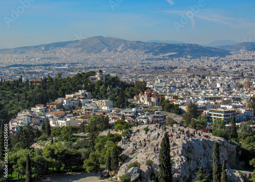 The Pnyx hill in central Athens, the capital of Greece