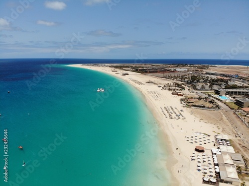 Cape Verde aerial view of the beautiful beaches at Santa Maria beach in Sal Island Cape Verde - Cabo Verde © Duncan