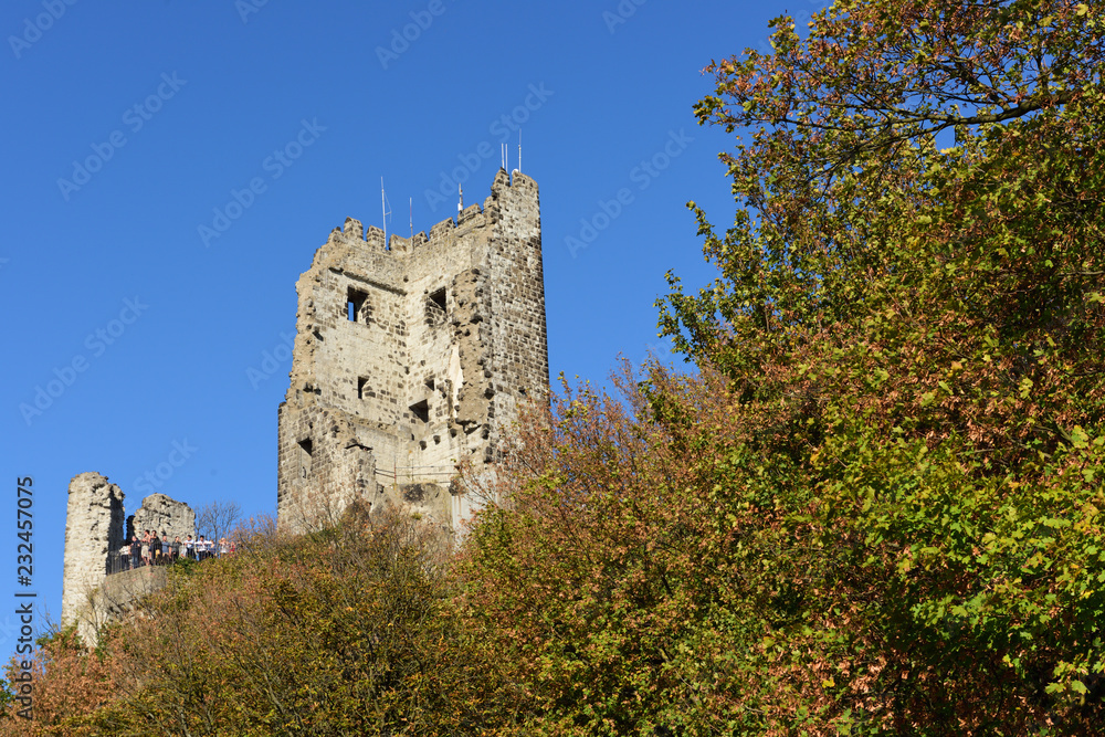 ruinen von burg drachenfels in bonn königswinter