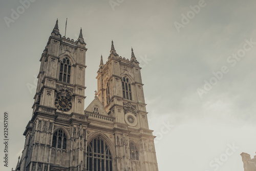 West facade of Westminster Abbey, in London, England.