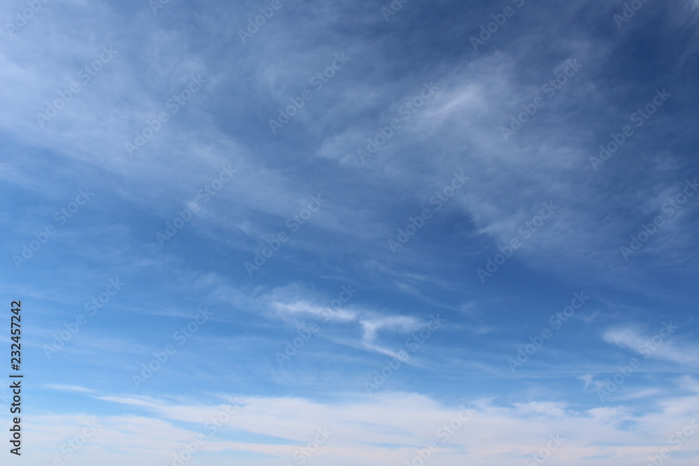 Background of clear blue cloudless sky on a Sunny day