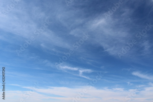 Background of clear blue cloudless sky on a Sunny day