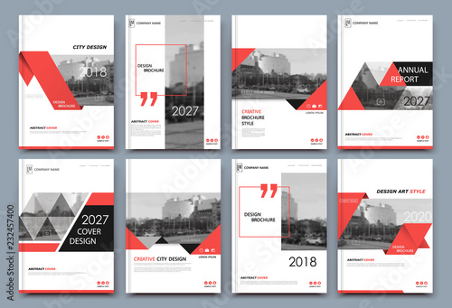 Abstract white a4 brochure cover design. Fancy info banner frame. Modern ad flyer text. Annual report binder. Title sheet model set. Fancy vector front page. City font blurb art. Red line figure