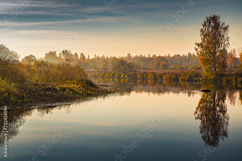 River autumn landscape