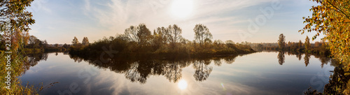 River autumn panorama