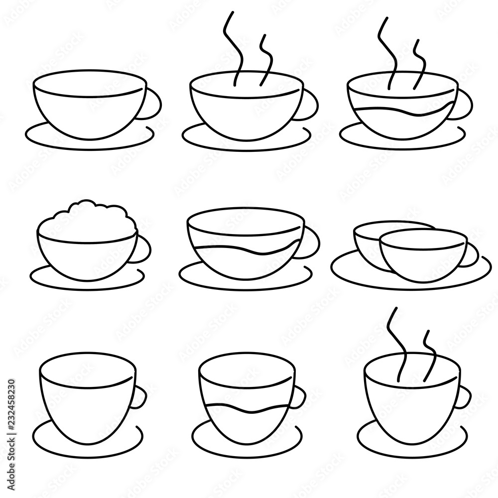 icon coffe with caffeine cup vector image