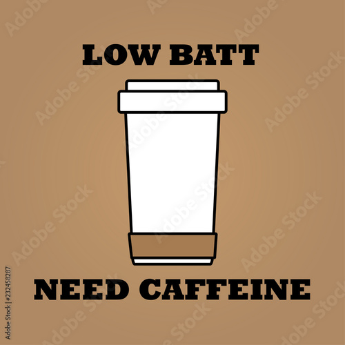 icon coffe with caffeine cup vector image