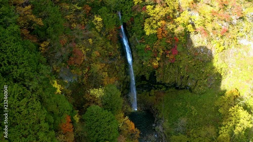 岐阜県　阿弥陀ヶ滝　紅葉　2018 ドローン空撮