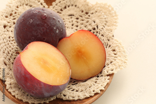 Japanese fruit, plum for healthy food iamge