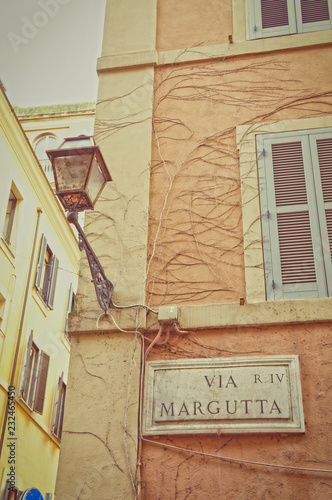 Famous Margutta Street  - Rome Italy photo