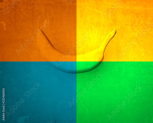  banana on a abstract background