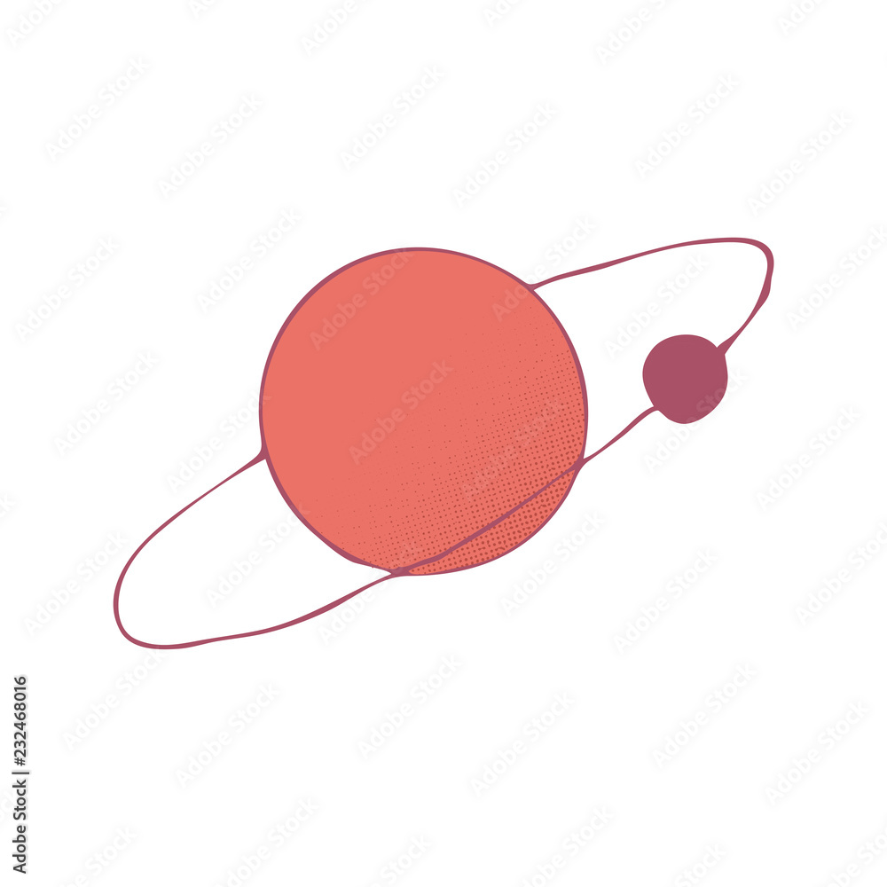 planet with satellite. Space and planet. Science astronomy. Cosmos object planet with satellite. Space and planet. Science astronomy. Cosmos object