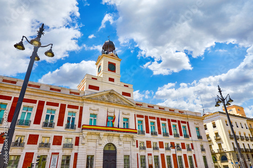 Madrid, Spain. Puerta del Sol area and building of Royal Post photo