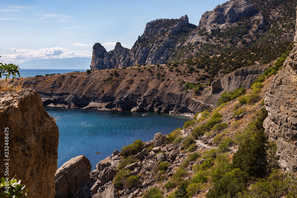 beautiful mountains and blue sea in Crimea