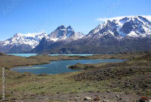 Lago Nordenskjöld im Nationalpark Torres del Paine in Patagonien. Chile