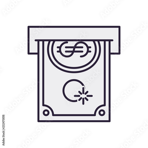 dollar bill isolated icon