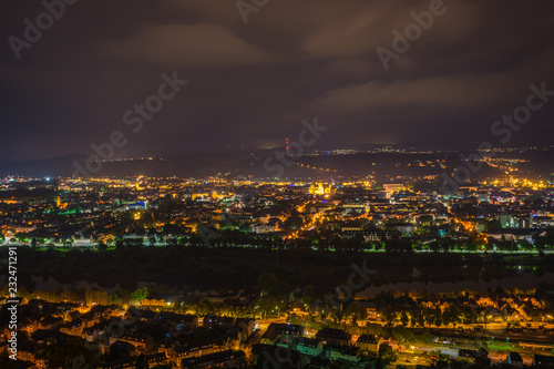 Blick auf Trier nachts
