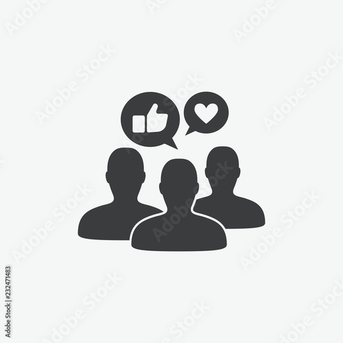 Social Media Brand Engagement Vector Icon