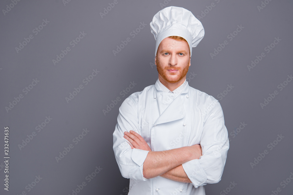 Portrait of good-looking man stand isolated on dark gray backgro Portrait of good-looking man stand isolated on dark gray backgro
