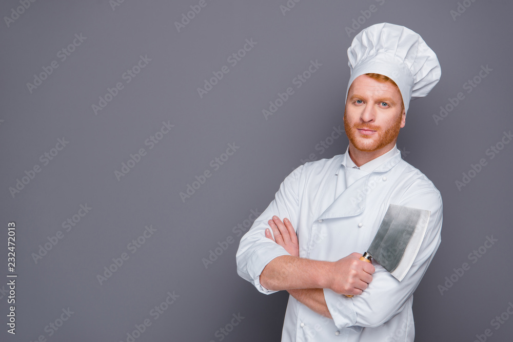 Attractive good-looking man stand isolated on dark gray backgrou Attractive good-looking man stand isolated on dark gray backgrou