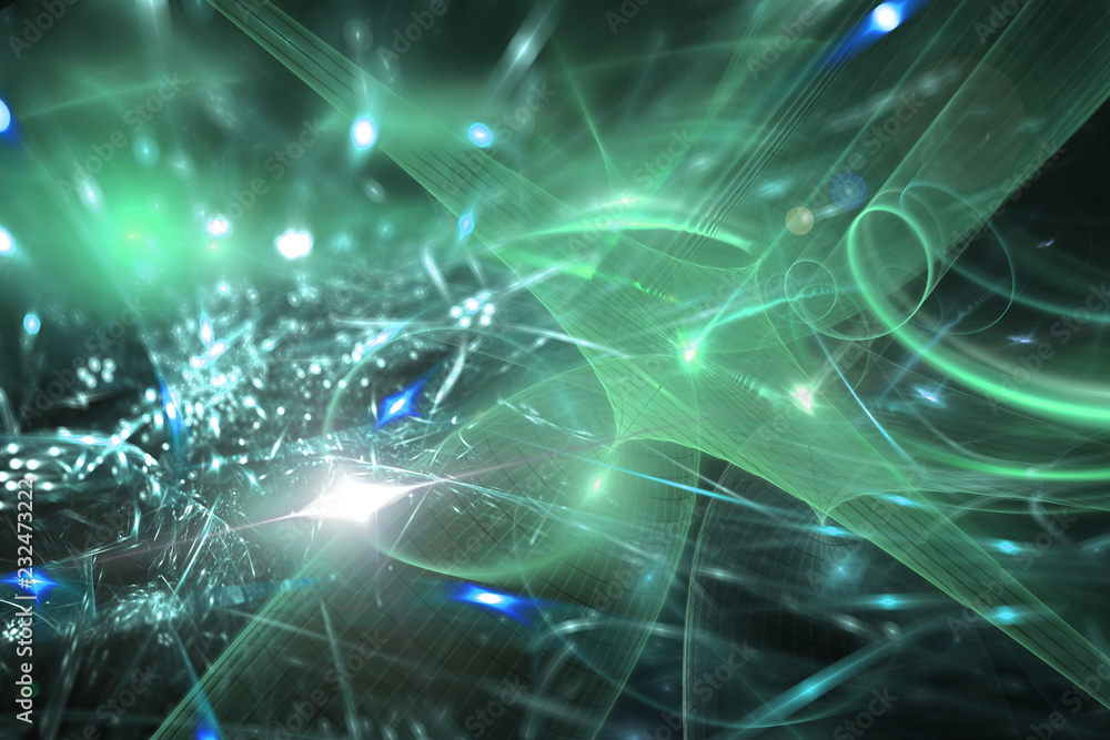abstract festive christmas background, waves and lights glare abstract festive christmas background, waves and lights glare