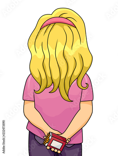 Kid Girl Hide Cigarettes Il...